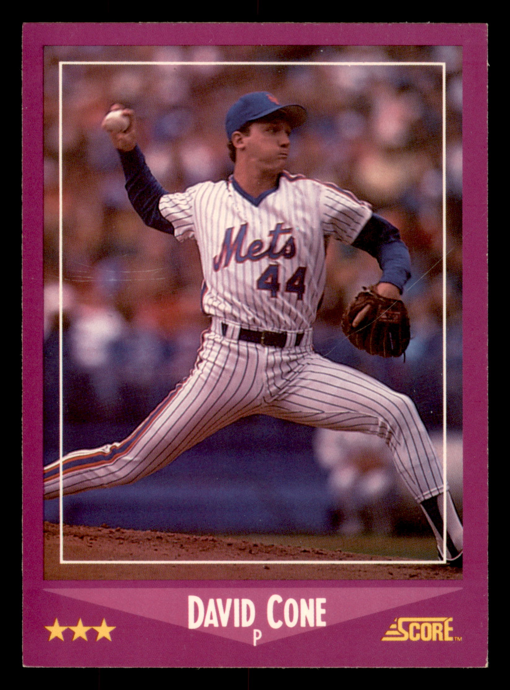 David Cone - Mets #49 Score 1988 Baseball Trading Card