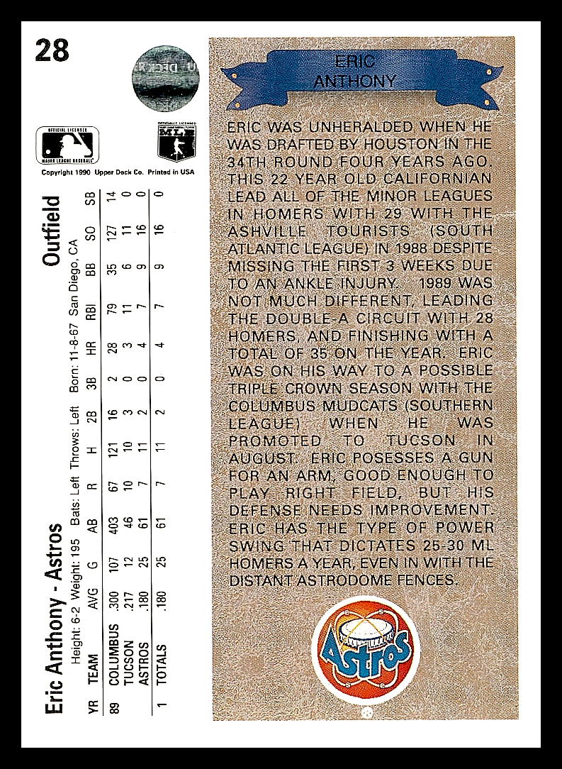 Upper Deck Baseball 1990 - Bild 48 von 174