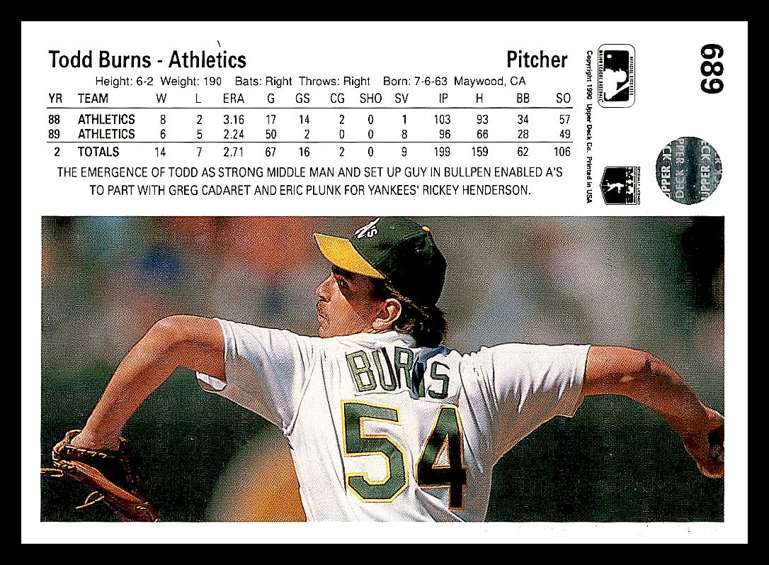 Upper Deck Baseball 1990 - Bild 160 von 174