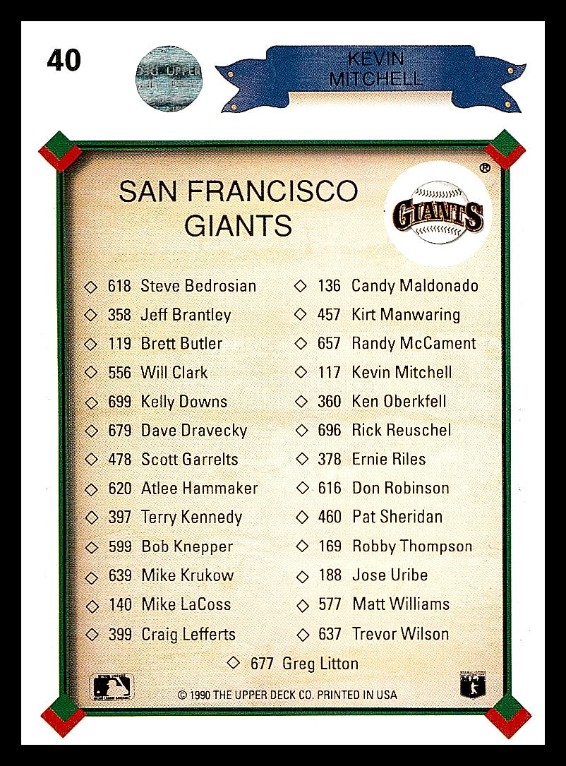 Upper Deck Baseball 1990 - Bild 86 von 174