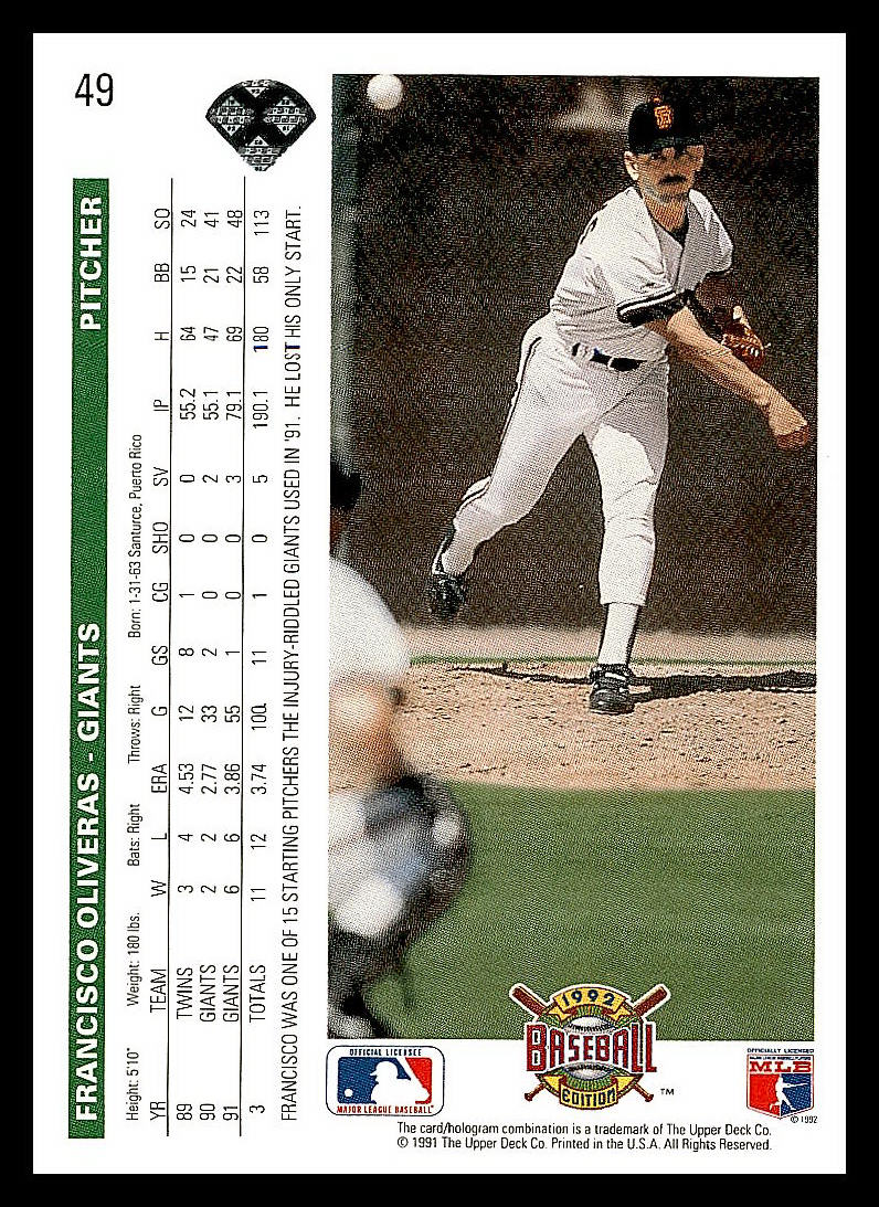 1992 Upper Deck Baseball - Picture 102 of 158