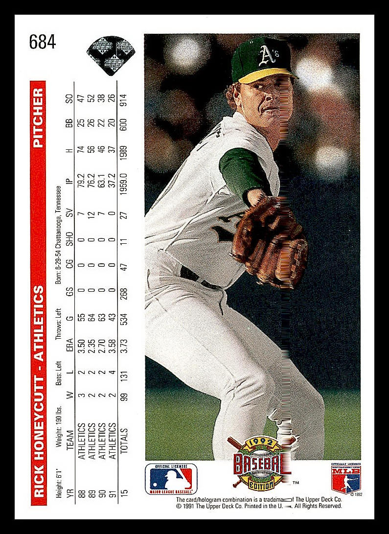 1992 Upper Deck Baseball - Picture 154 of 158