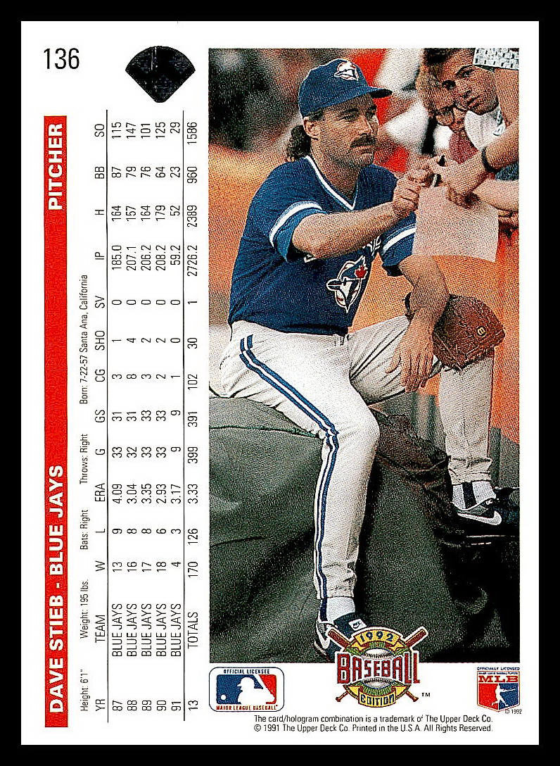 1992 Upper Deck Baseball - Picture 16 of 158