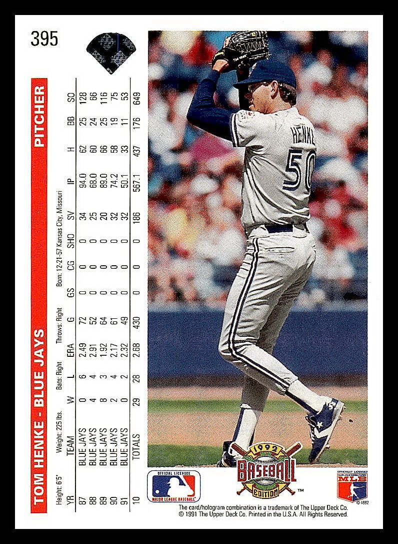 1992 Upper Deck Baseball - Picture 78 of 158