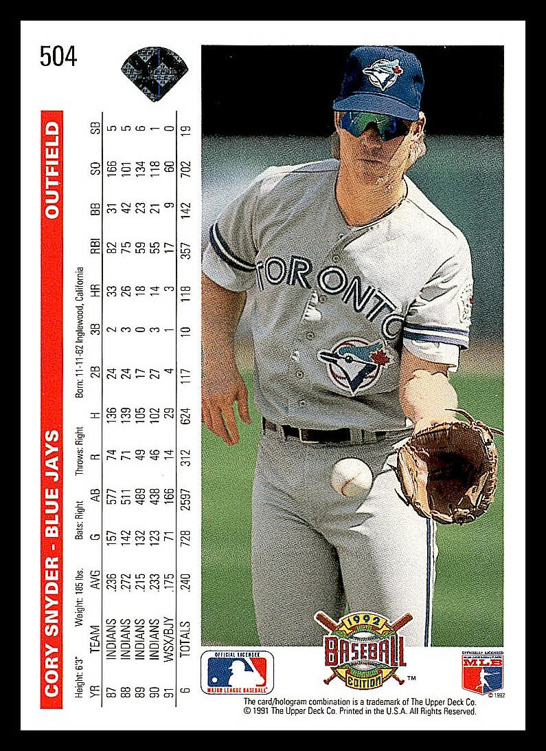 1992 Upper Deck Baseball - Picture 112 of 158