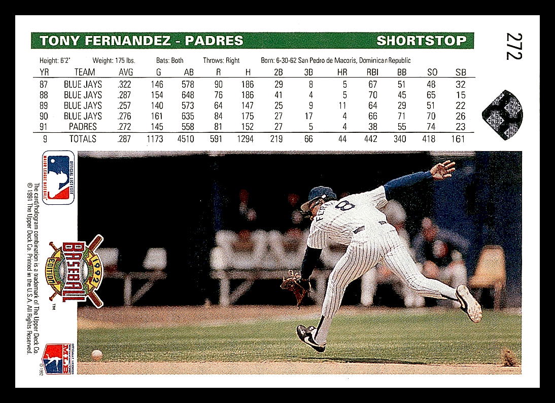 1992 Upper Deck Baseball - Picture 50 of 158