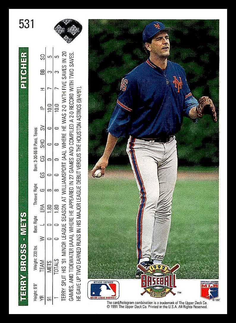 1992 Upper Deck Baseball - Picture 118 of 158