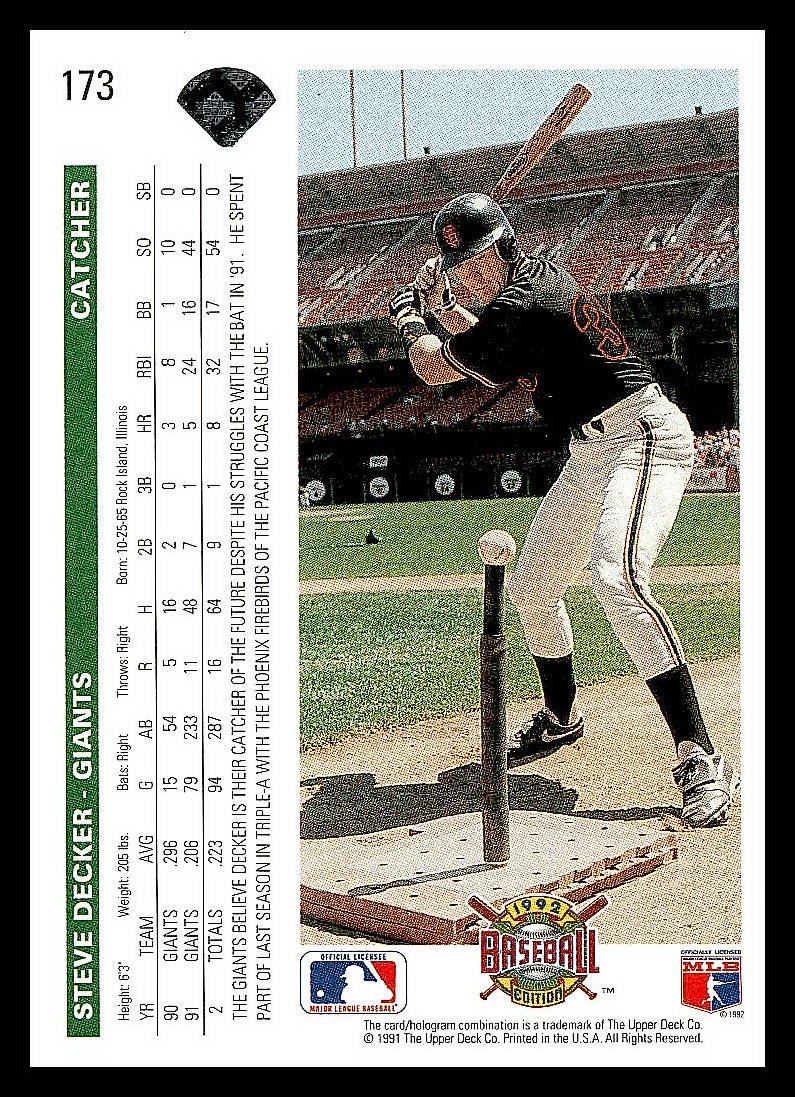1992 Upper Deck Baseball - Picture 24 of 158
