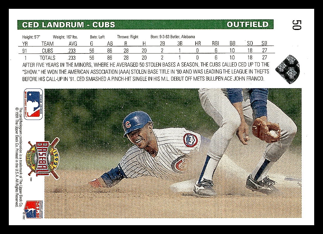 1992 Upper Deck Baseball - Picture 110 of 158