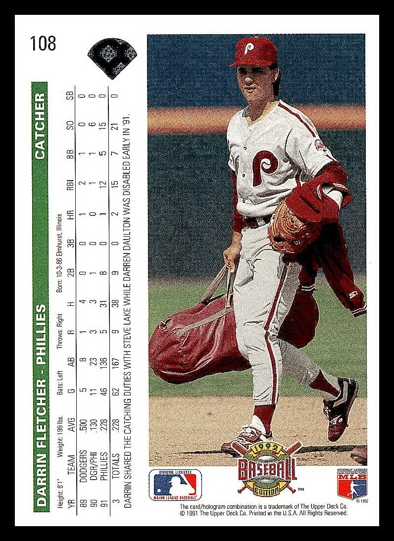 1992 Upper Deck Baseball - Picture 4 of 158