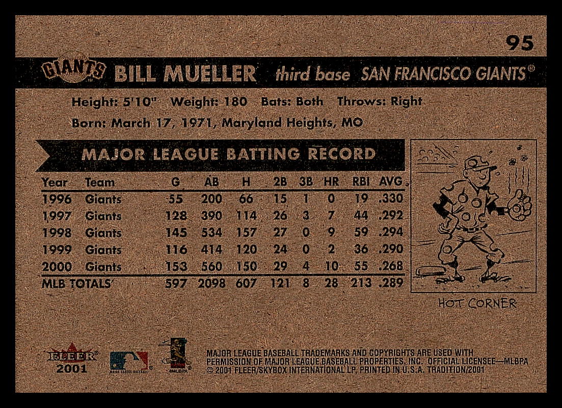 2001 Fleer Baseball - Tradition - Picture 59 of 59