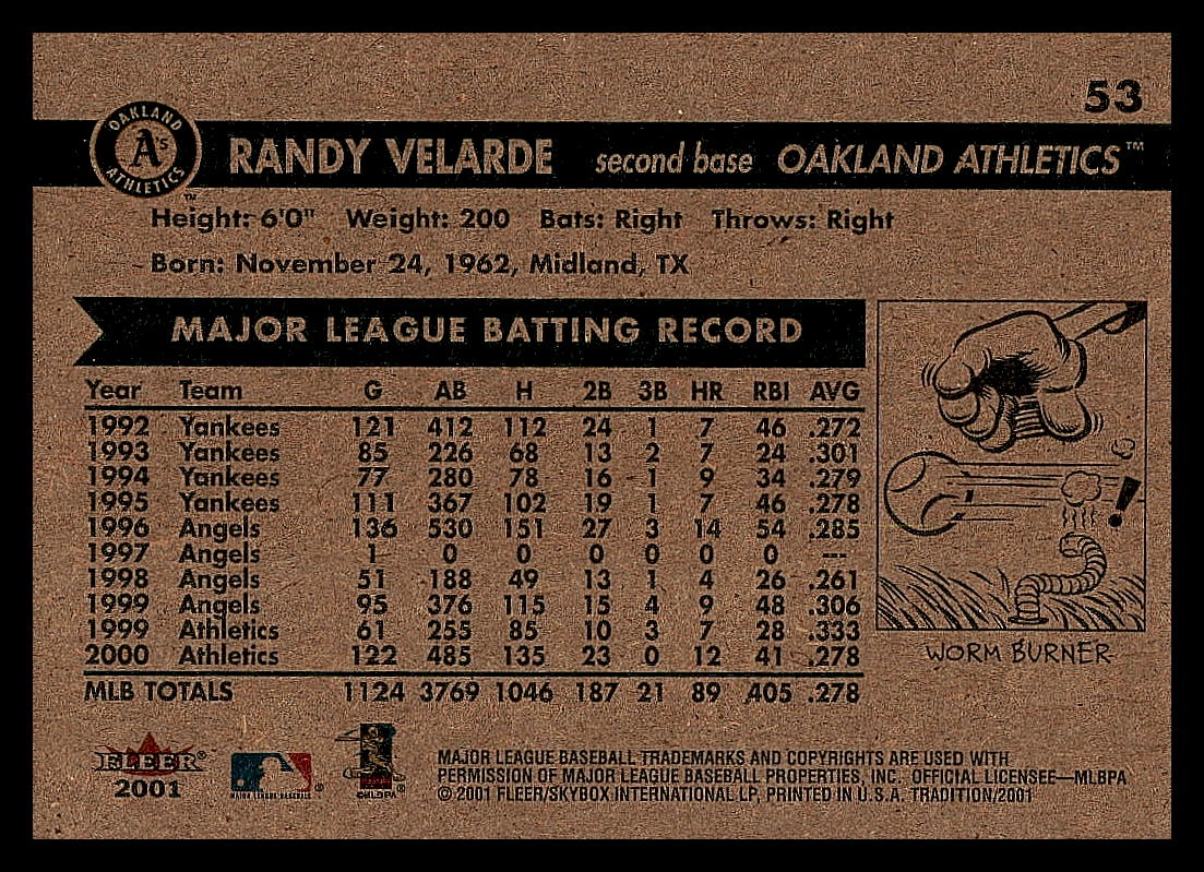 2001 Fleer Baseball - Tradition - Picture 53 of 59