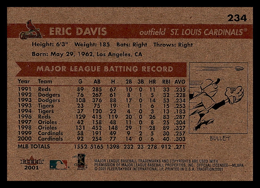 2001 Fleer Baseball - Tradition - Picture 16 of 59