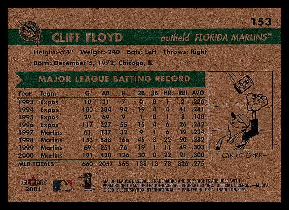 2001 Fleer Baseball - Tradition - Picture 8 of 59