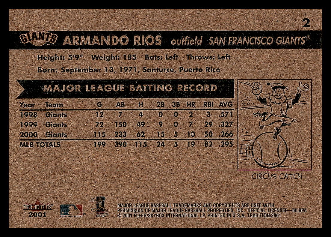 2001 Fleer Baseball - Tradition - Picture 10 of 59