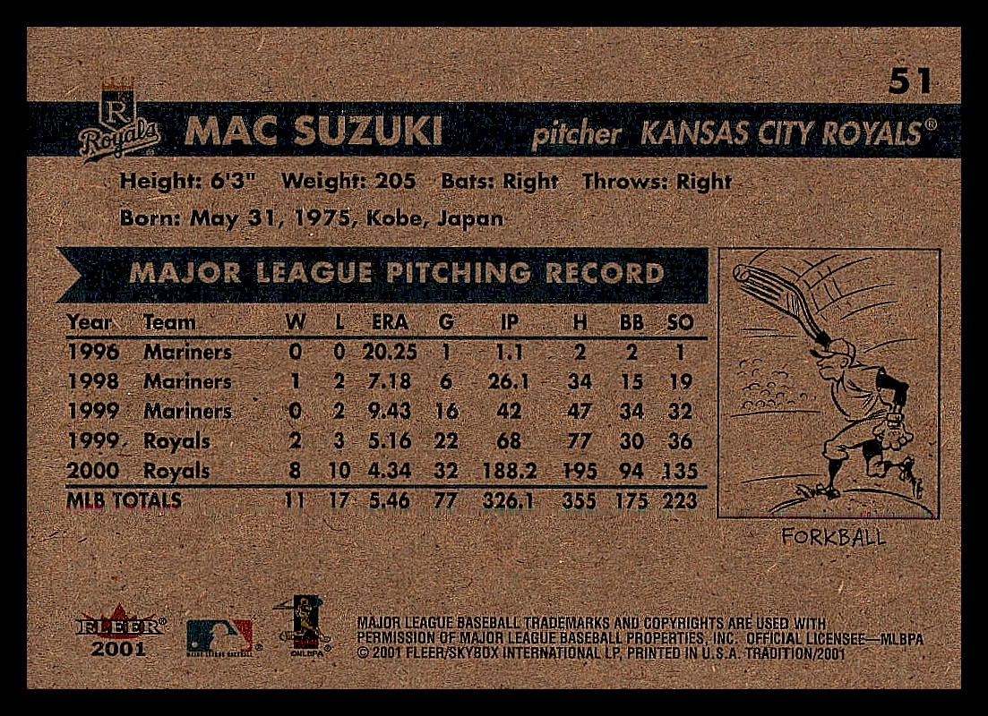 2001 Fleer Baseball - Tradition - Picture 51 of 59