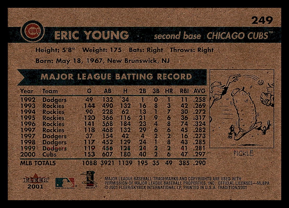 2001 Fleer Baseball - Tradition - Picture 20 of 59