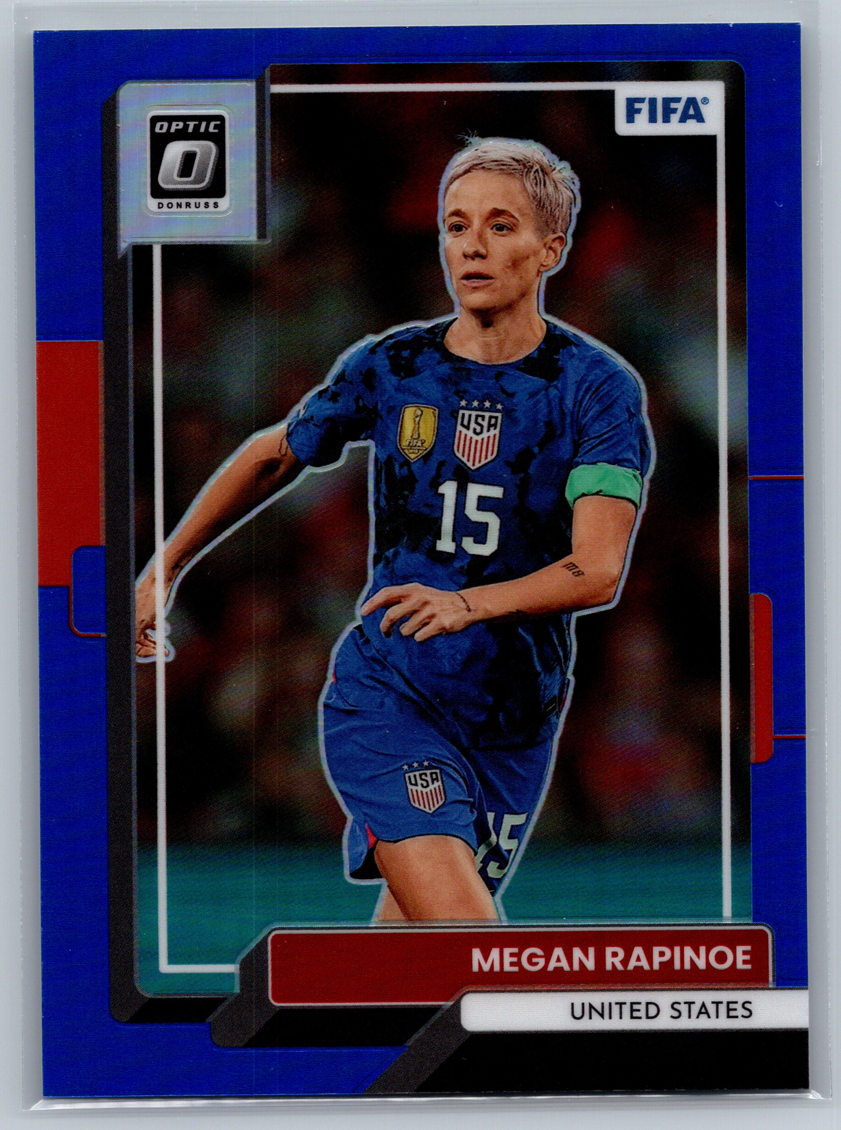 2022-23 Panini Donruss Optic #126 Megan Rapinoe Blue Prizm /99