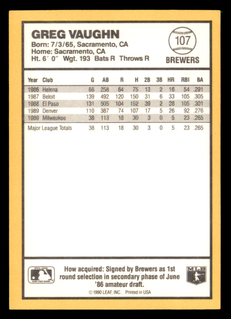 1990 Donruss Best of the AL Pick From List #101-144 - Picture 16 of 90
