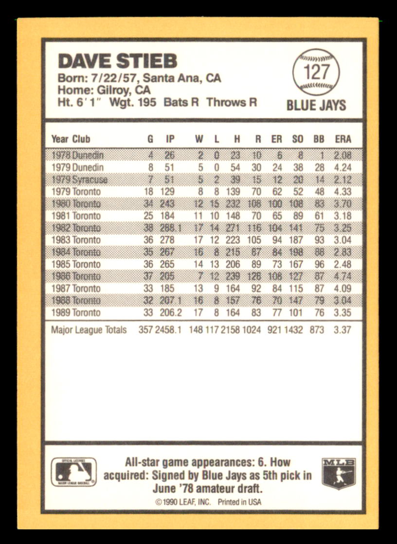 1990 Donruss Best of the AL Pick From List #101-144 - Picture 56 of 90