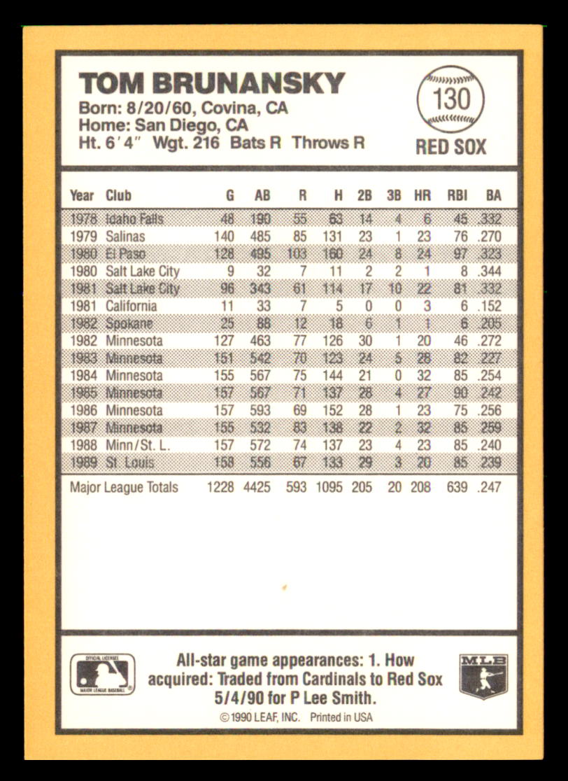 1990 Donruss Best of the AL Pick From List #101-144 - Picture 62 of 90