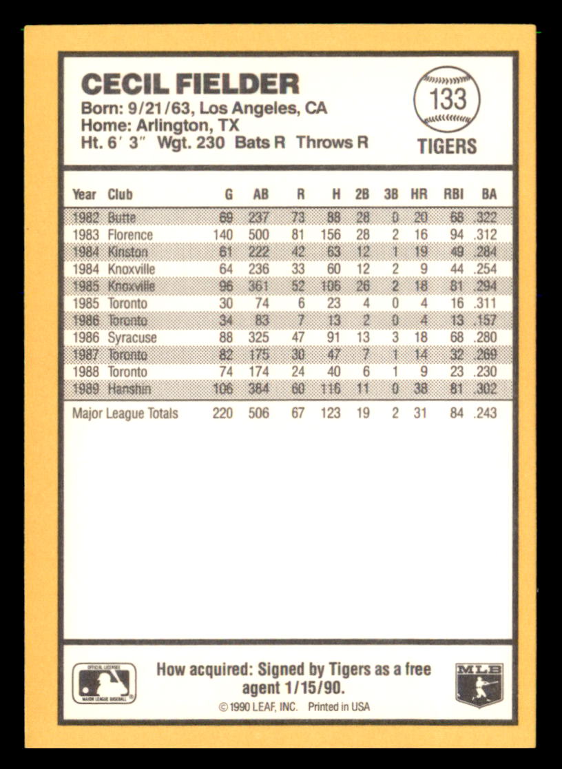 1990 Donruss Best of the AL Pick From List #101-144 - Picture 68 of 90