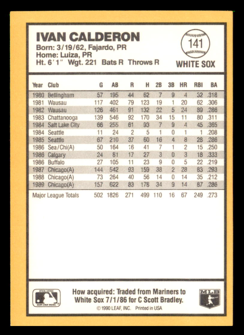 1990 Donruss Best of the AL Pick From List #101-144 - Picture 84 of 90
