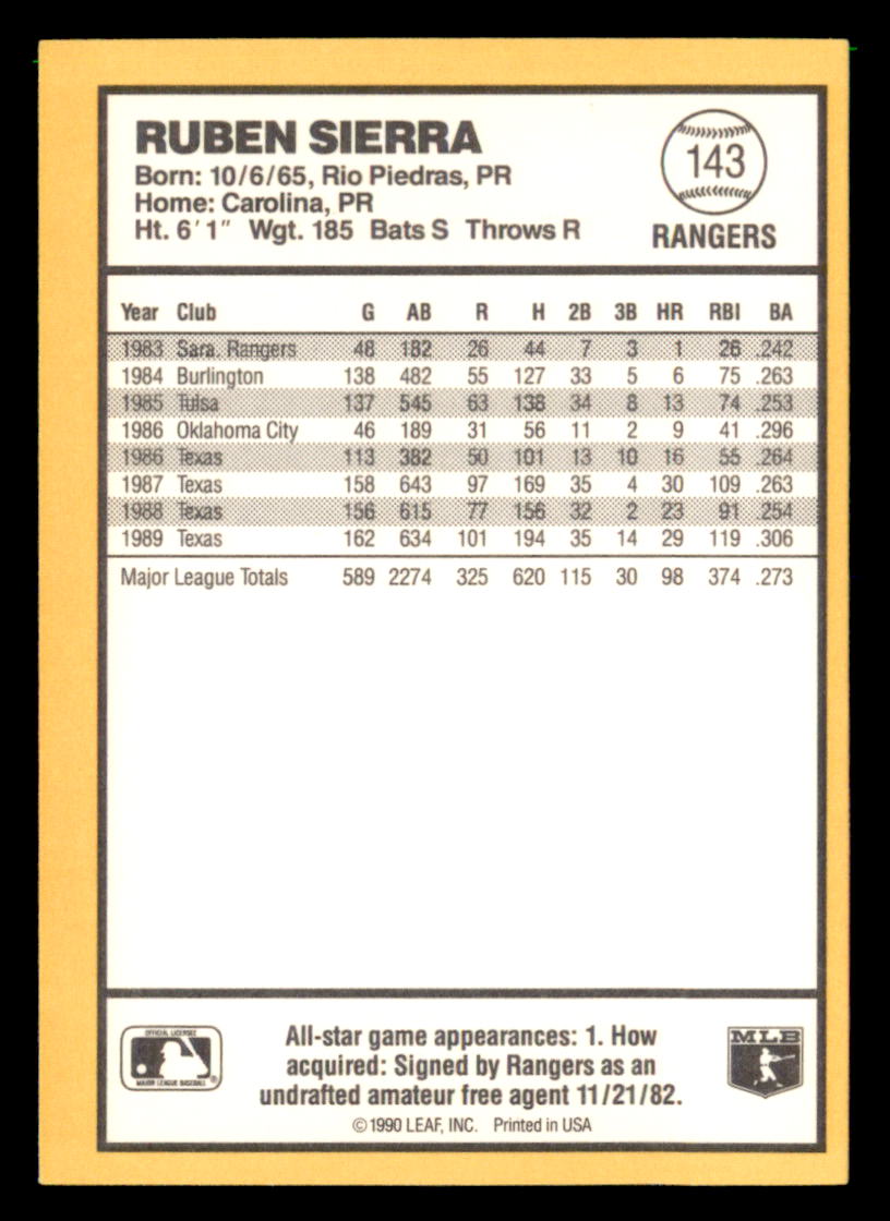 1990 Donruss Best of the AL Pick From List #101-144 - Picture 88 of 90
