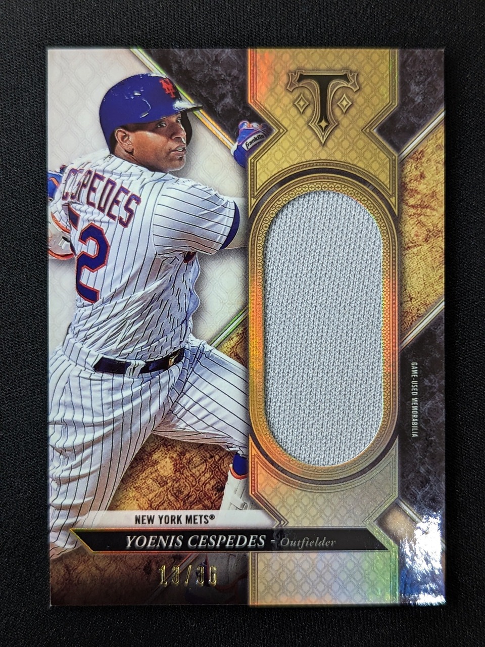 2017 Topps Triple Threads #SJR-YCE Yoenis Cespedes /36 Unity Relics - Picture 1 of 2