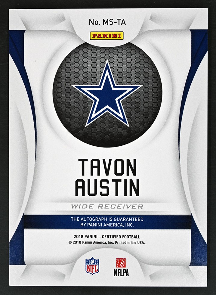 2018 Panini Certified #52 Tavon Austin /30 AUTO Mirror Signatures Cowboys - Picture 2 of 2