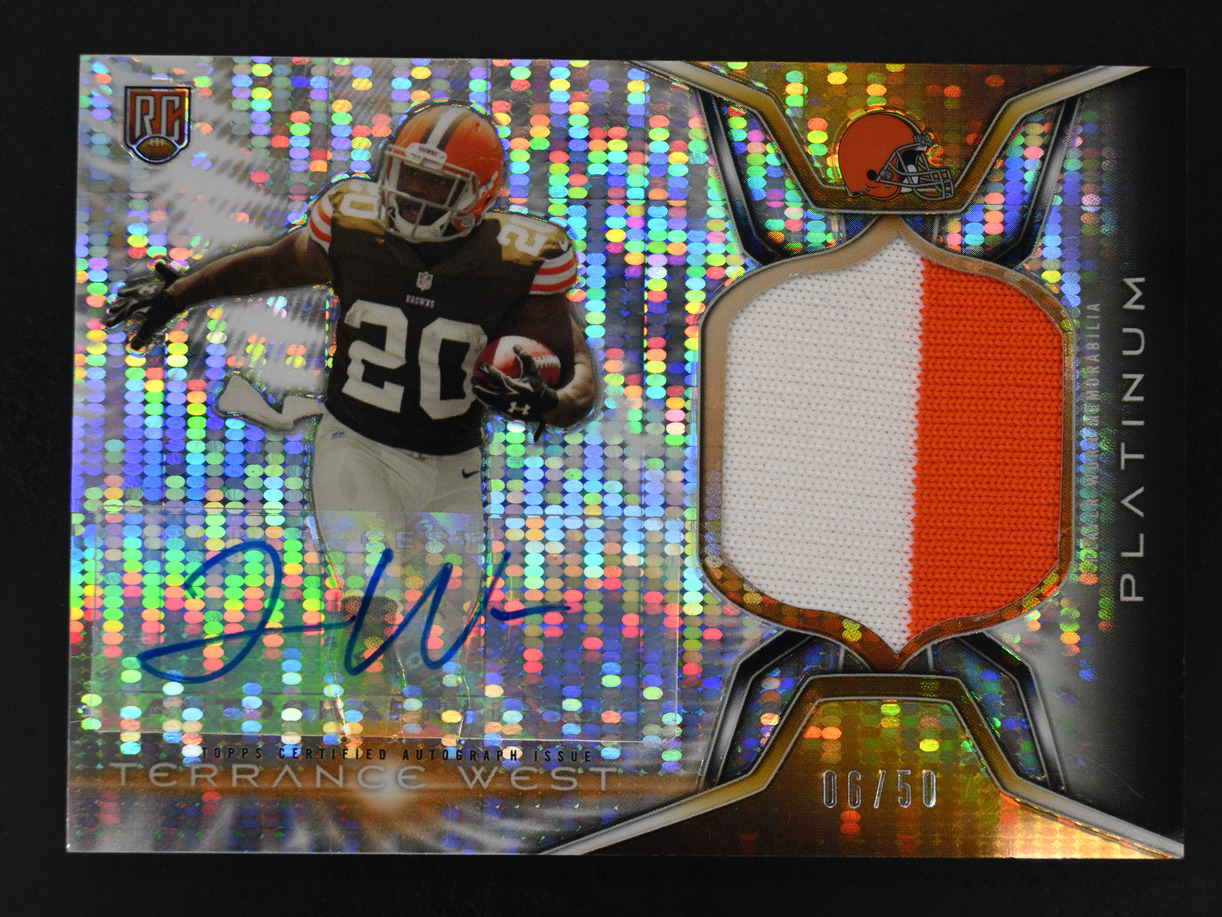 2014 Topps Platinum #ARP-TW Terrance West /50 AUTO Rookie Patch Pulsar Refractor - Picture 1 of 2