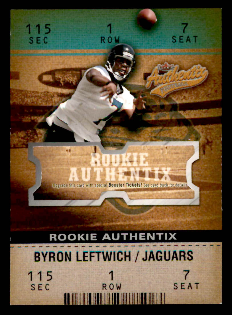 2003 Fleer Authentix #114 Byron Leftwich /1250 RC Jacksonville Jaguars - Picture 1 of 2