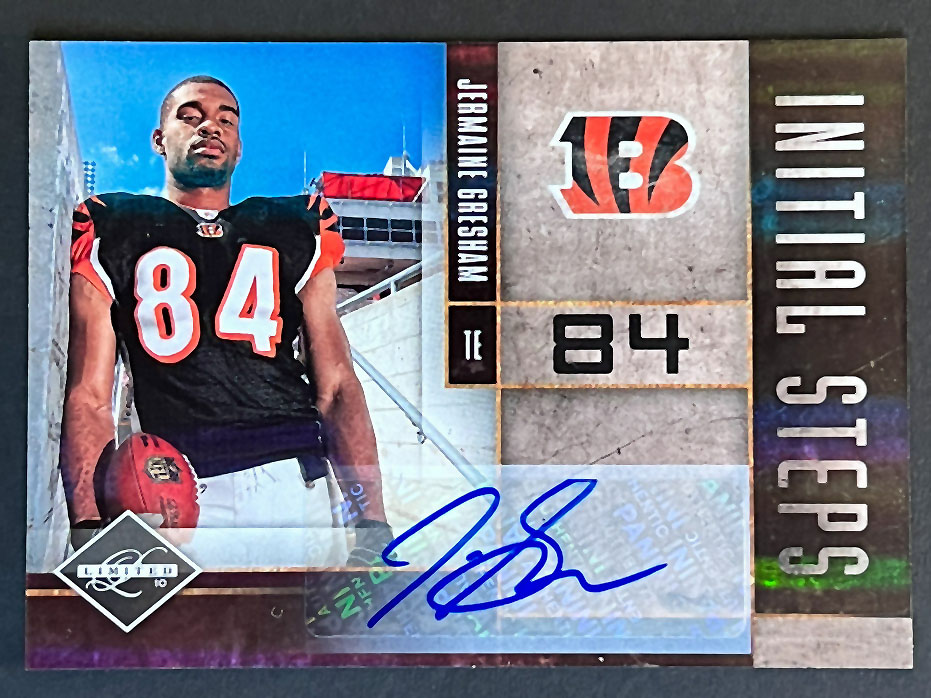 2010 Panini Limited #9 Jermaine Gresham /99 Initial Steps Autographs - Picture 1 of 2