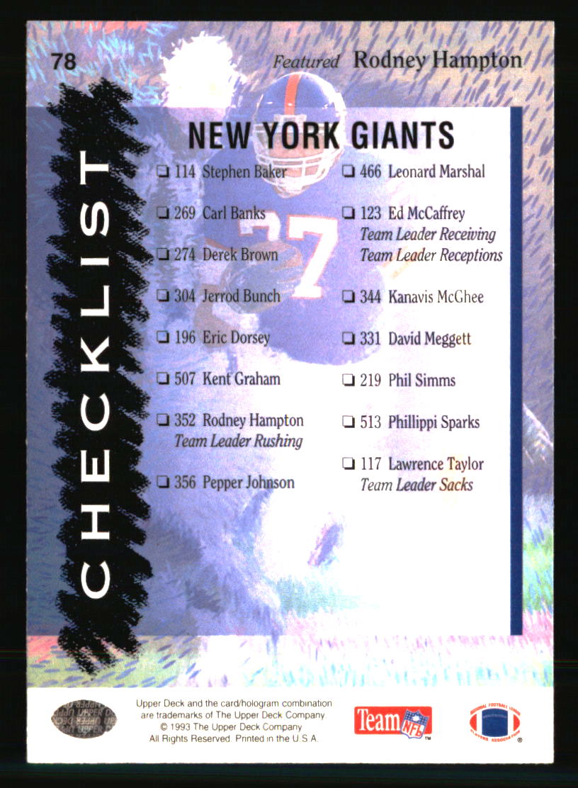 New York Giants Football Cards Quantity Discount 100s to Choose From