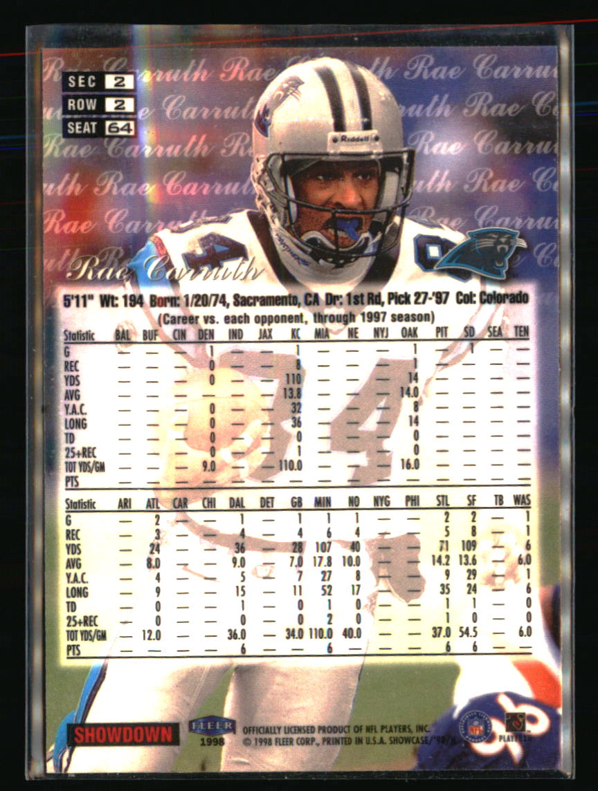 Carolina Panthers Football Cards - Choose from 50s Player Qty Discount - Part 6 - Picture 431 of 477