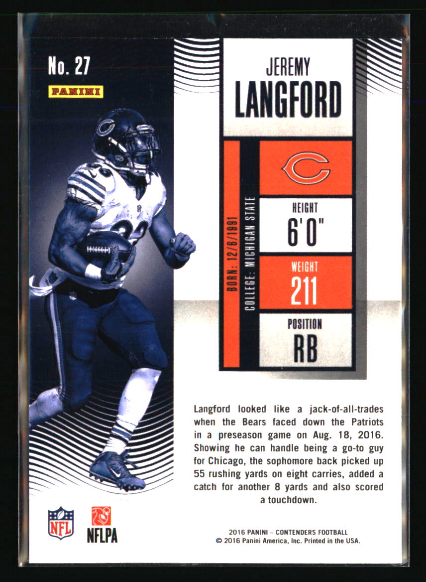 Chicago Bears Football Cards - Choose Player Quantity Discount - Picture 345 of 371