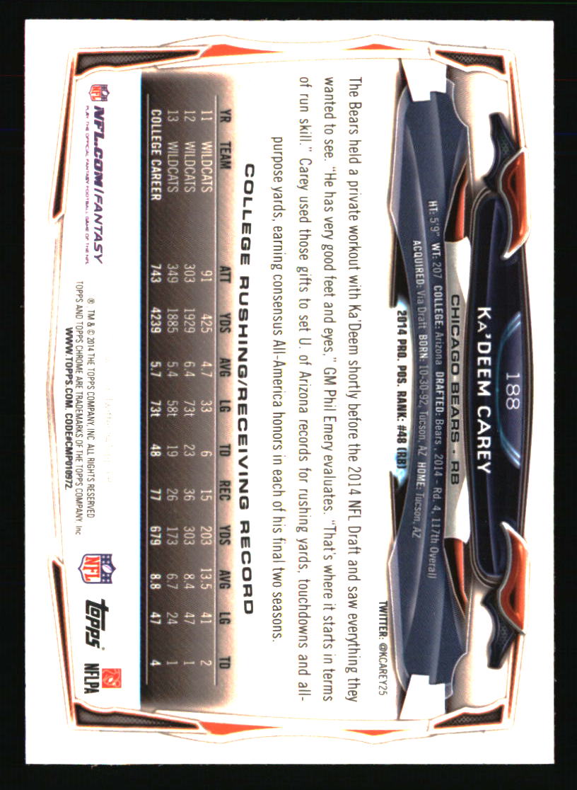 Chicago Bears Football Cards - Choose Player Quantity Discount - Picture 349 of 371