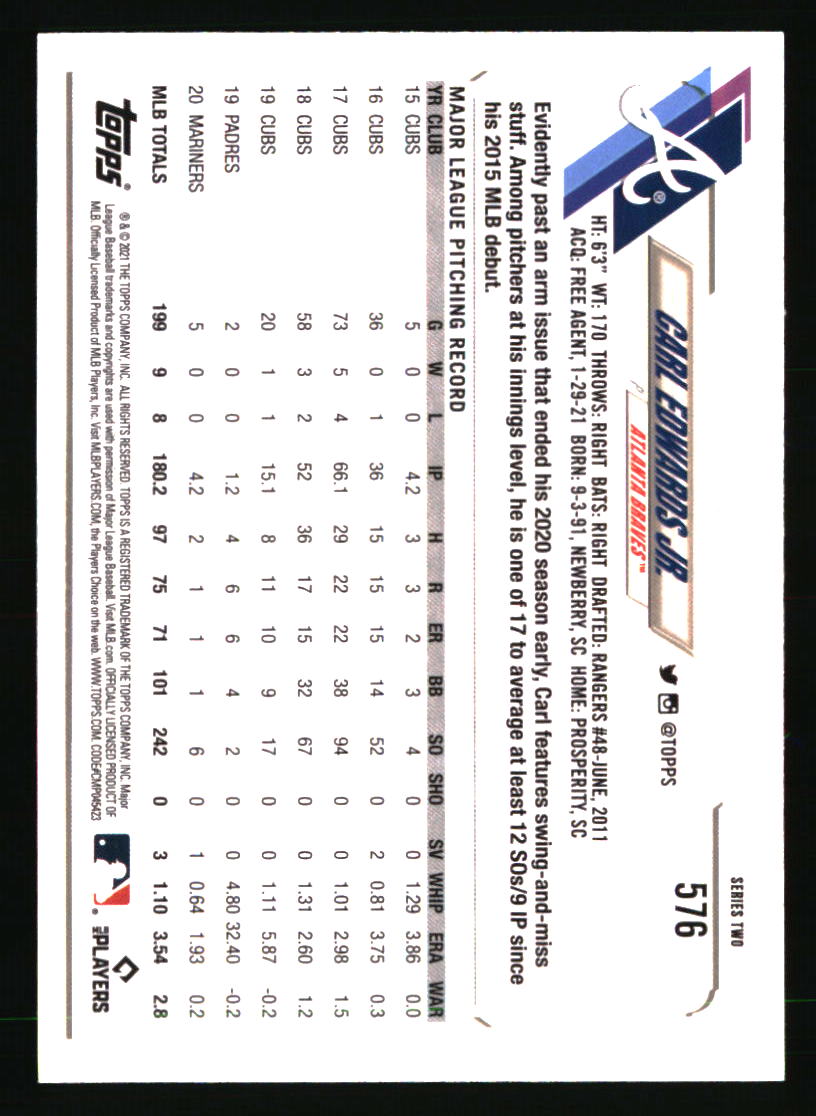 Atlanta Braves Baseball Cards Choose From 100s Players Qty Discount pt.2 - Picture 77 of 485