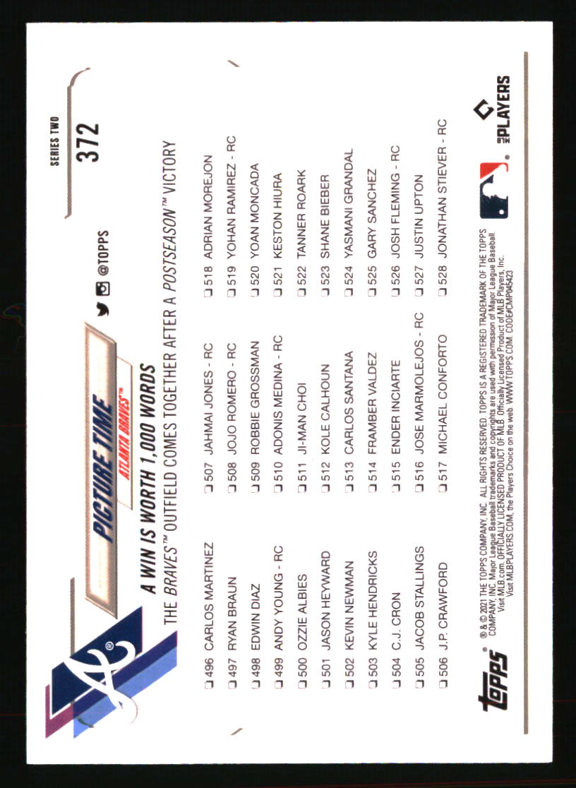 Atlanta Braves Baseball Cards Choose From 100s Players Qty Discount pt.2 - Picture 401 of 485