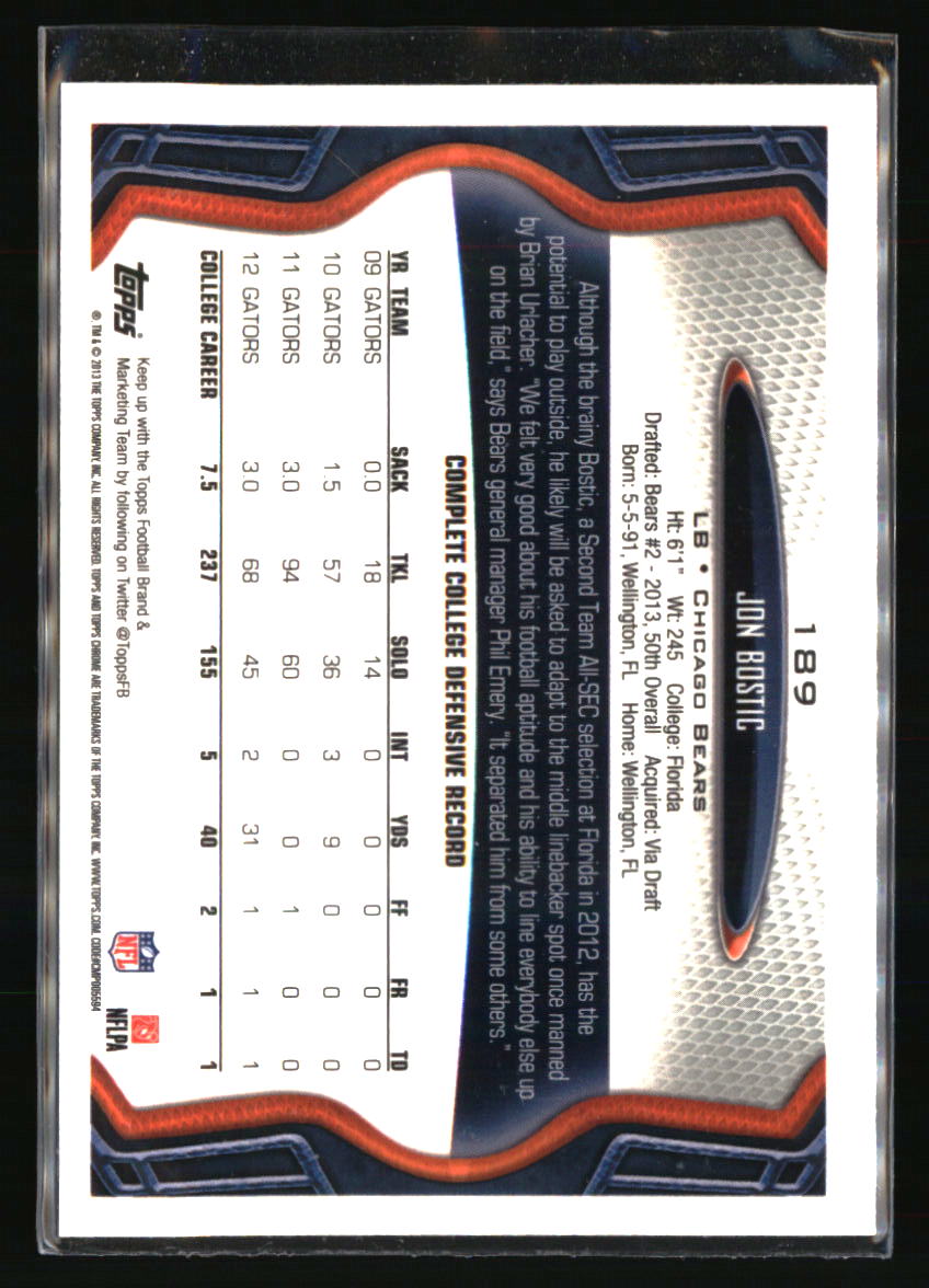 Chicago Bears Football Cards - Choose from 100s Qty Discount Pt 5 - Picture 131 of 315