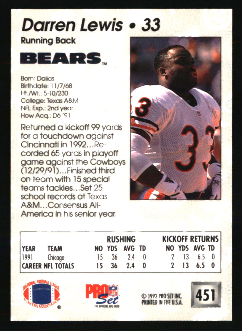Chicago Bears Football Cards - Choose from 100s Qty Discount Pt 5 - Picture 67 of 315