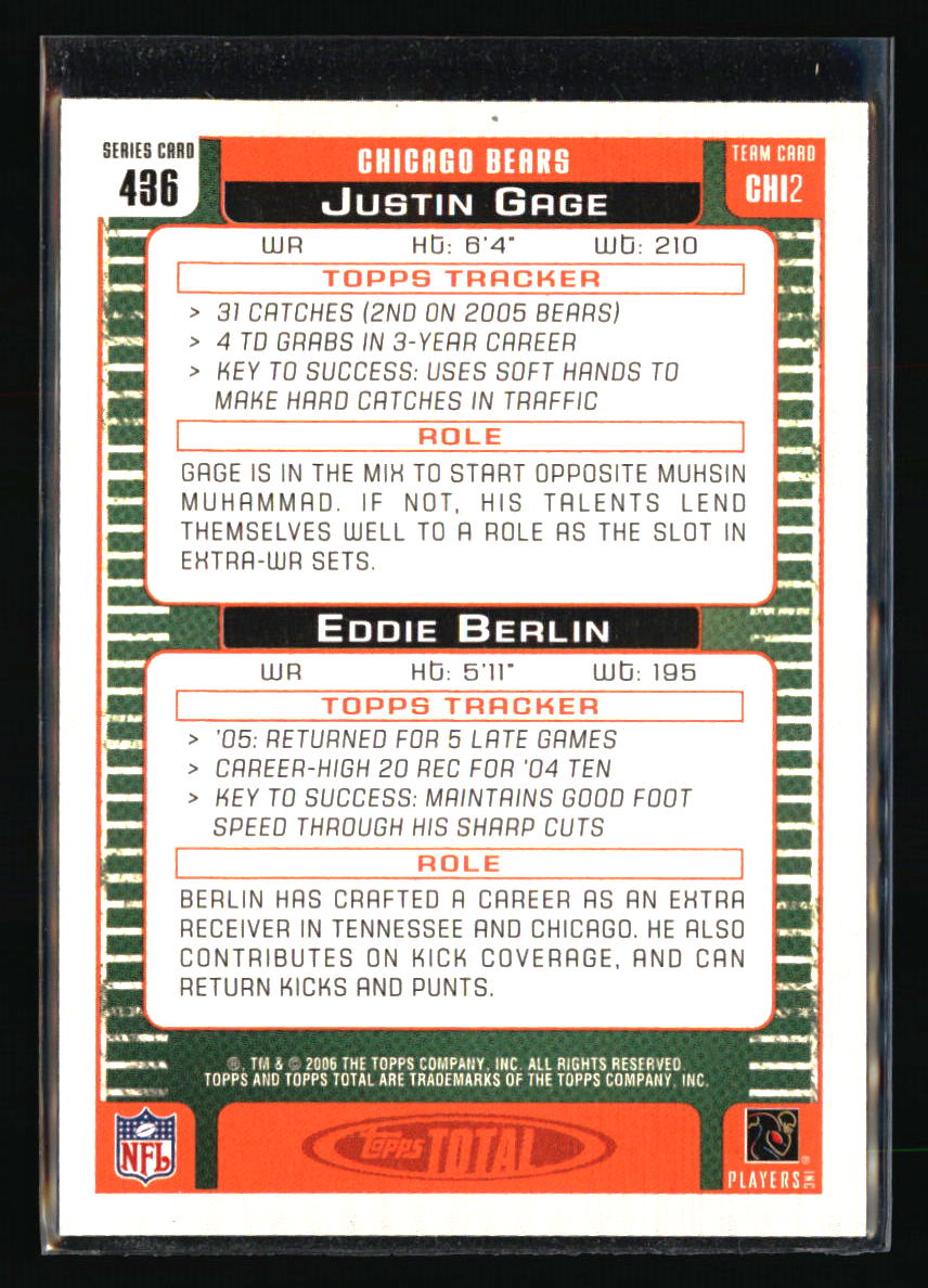 Chicago Bears Football Cards - Choose from 100s Qty Discount Pt 5 - Picture 137 of 315