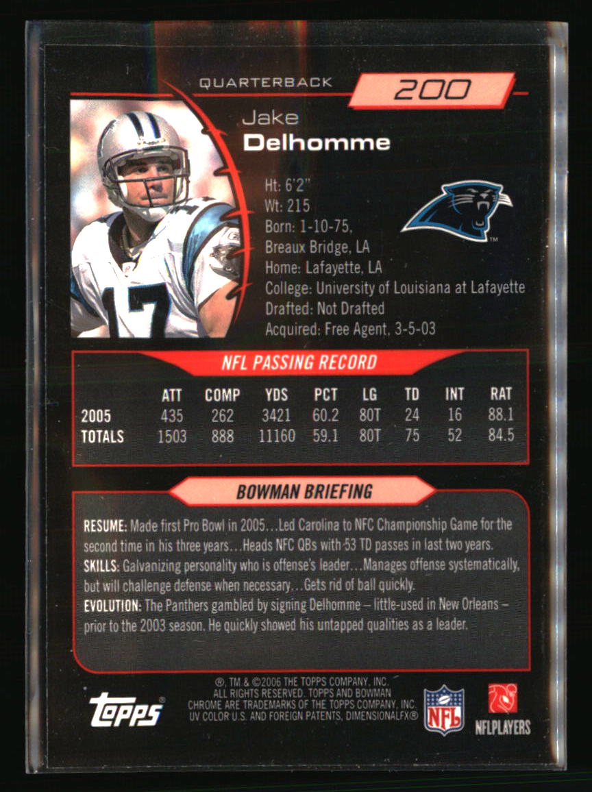Carolina Panthers Football Cards - Choose from 50s Player Qty Discount - Part 6 - Picture 463 of 477