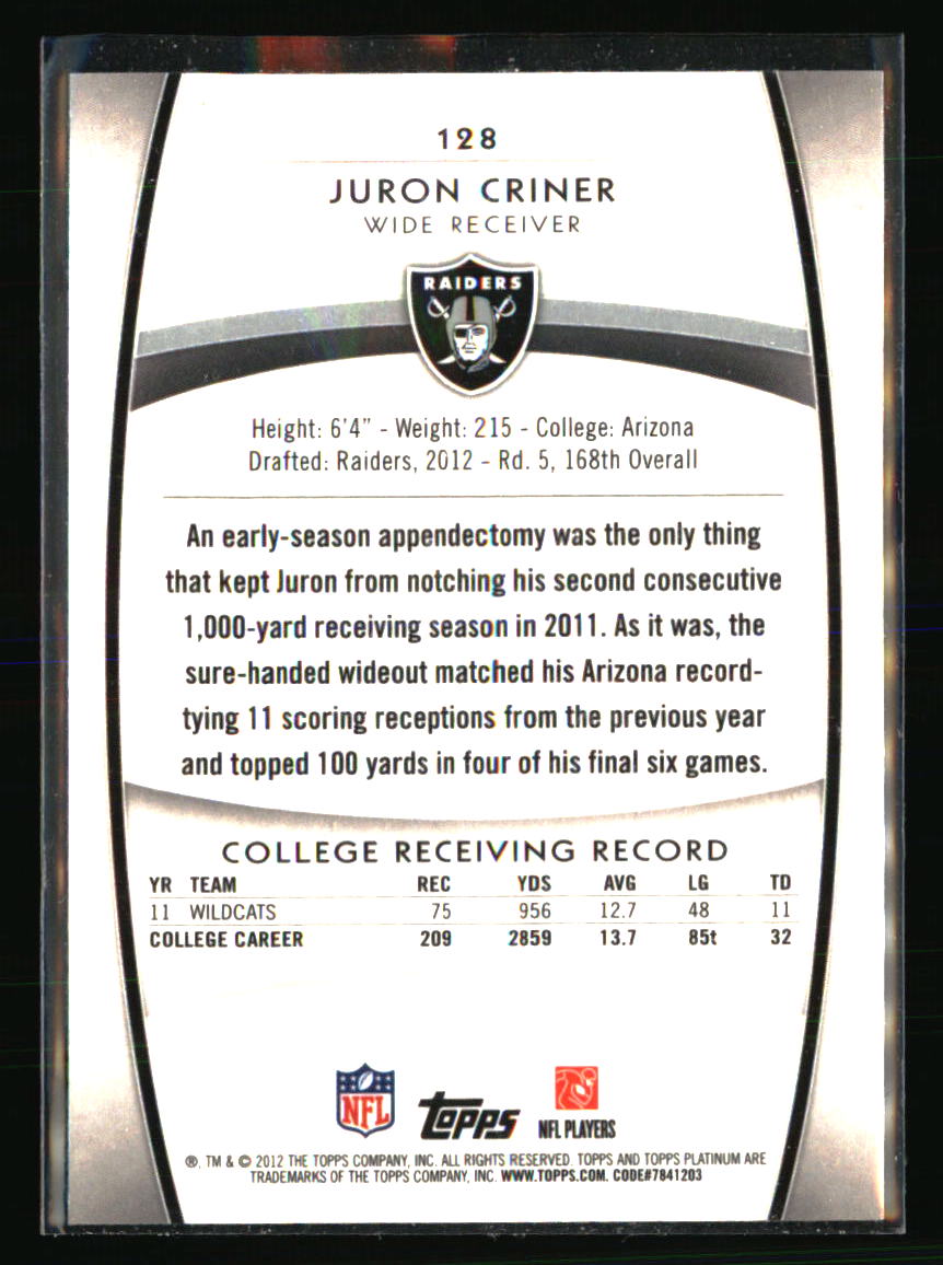 Tarjetas de fútbol americano Oakland Raiders - Elige entre 100 jugadores cantidad descuento - Parte 3 - Imagen 265 de 497