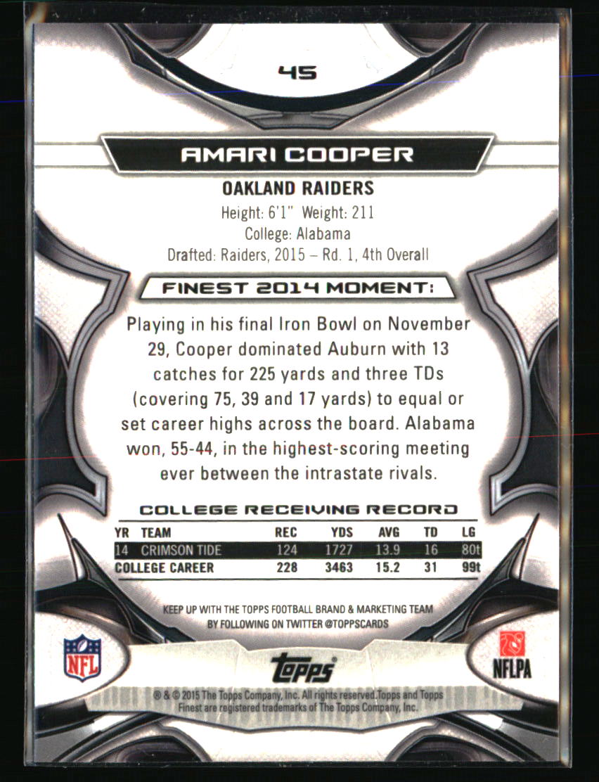 Tarjetas de fútbol americano Oakland Raiders - Elige entre 100 jugadores cantidad descuento - Parte 3 - Imagen 355 de 497