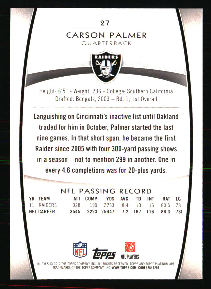 Tarjetas de fútbol americano Oakland Raiders - Elige entre 100 jugadores cantidad descuento - Parte 3 - Imagen 407 de 497